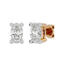 0.5 cts Oval studs - Basket Setting