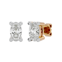 0.5 cts Oval studs - Basket Setting