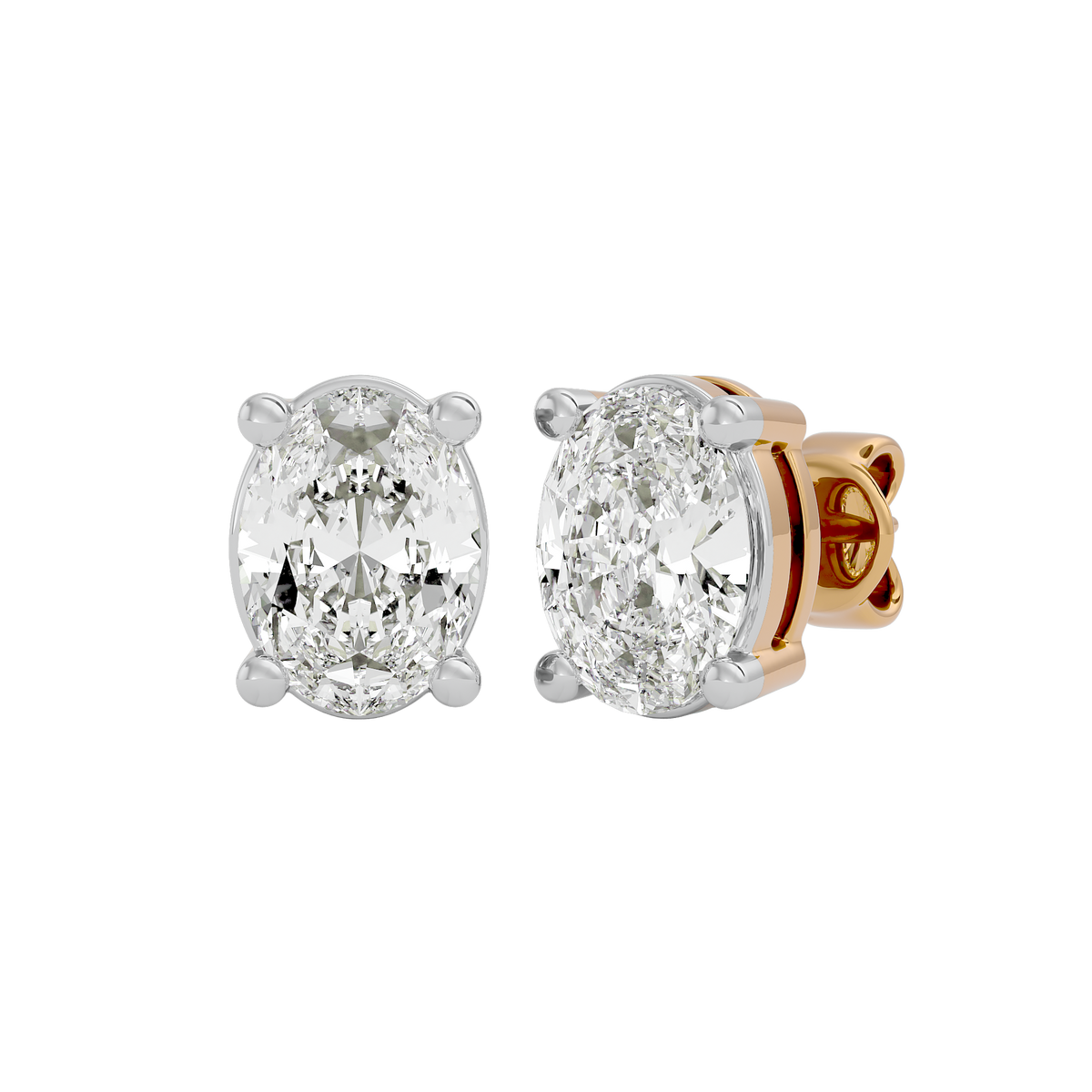 0.5ct each / Yellow Gold / 9 kt