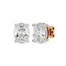 2 ct Oval studs - Basket setting
