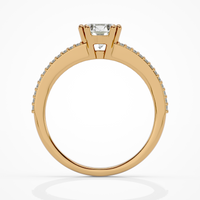 Round with baguettes - 1.5 ct round