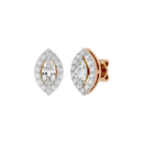0.5 ct Marquise halo studs - Basket setting