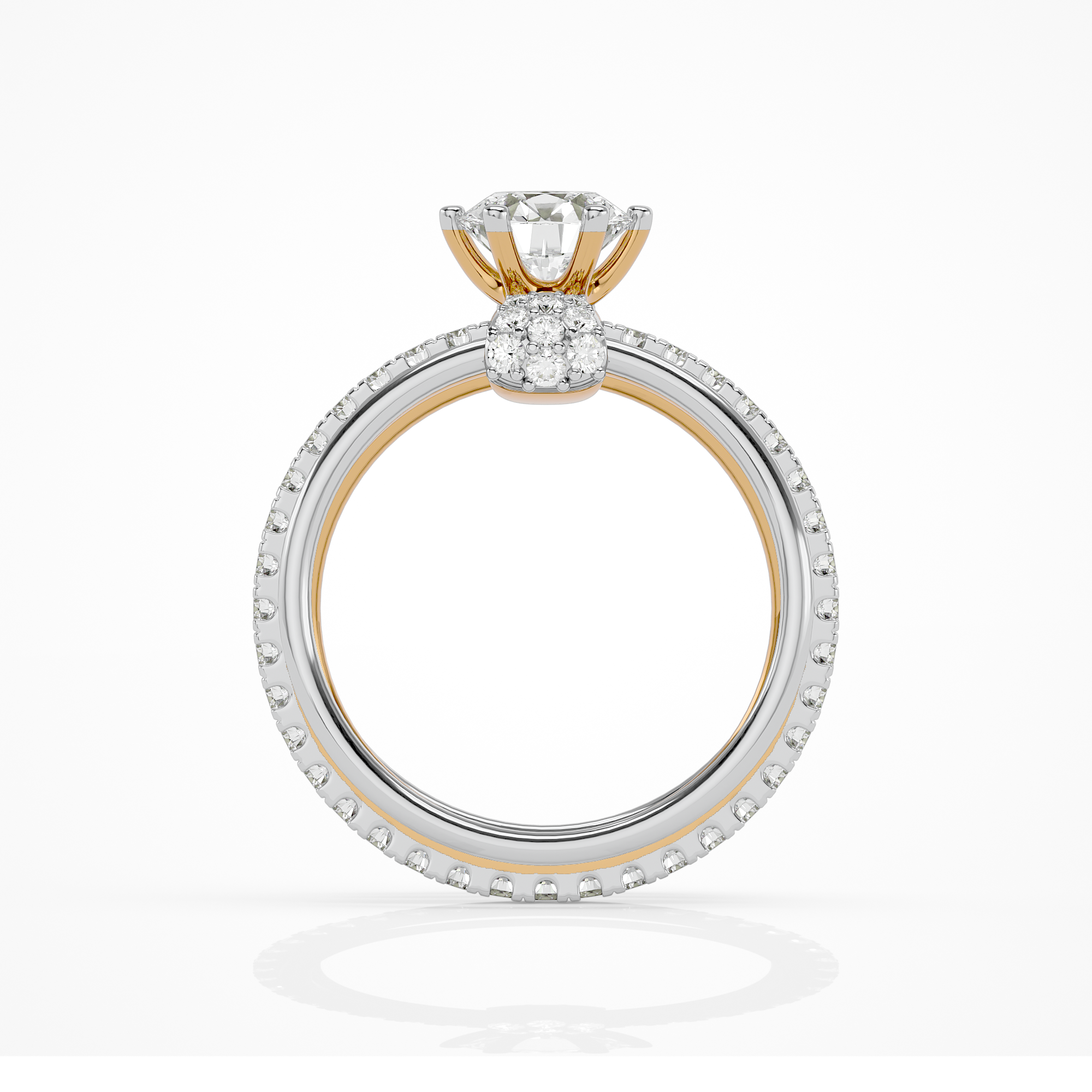 Trinity Spark Ring - 1 ct Round