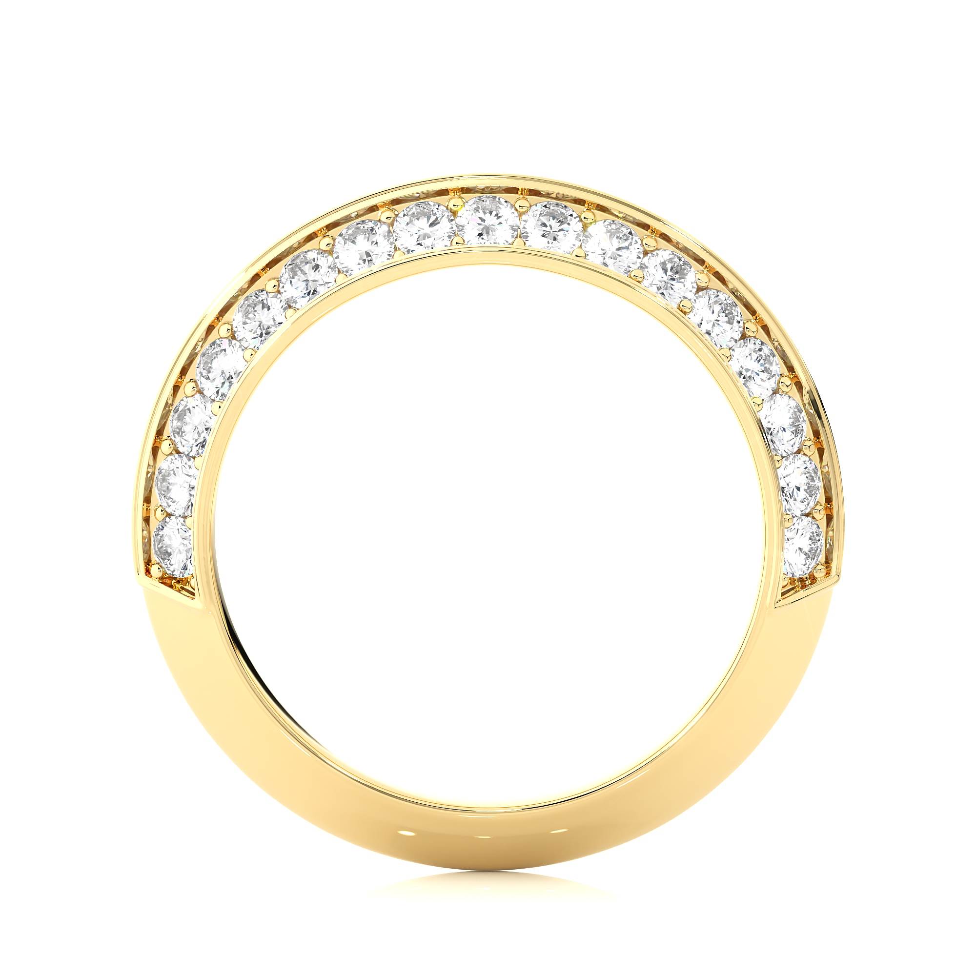 Two-Row Edge Diamond Band