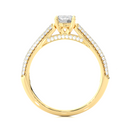 Ribbon Pave Ring - 0.5 cts round
