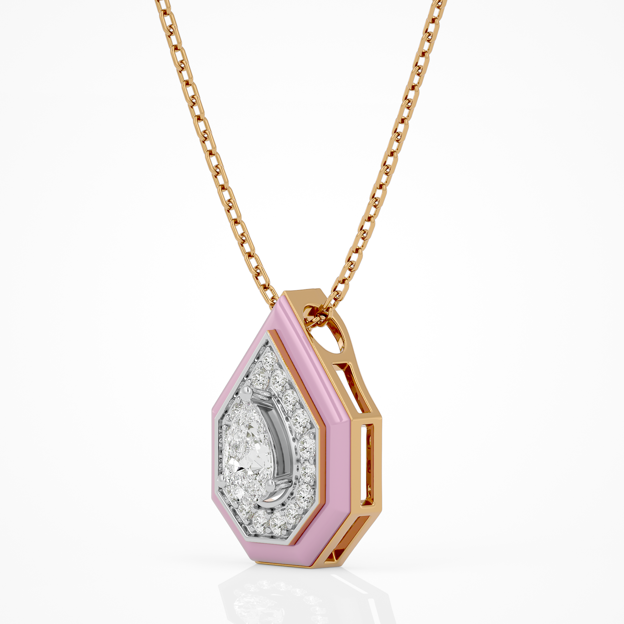Pink Pear Pendant