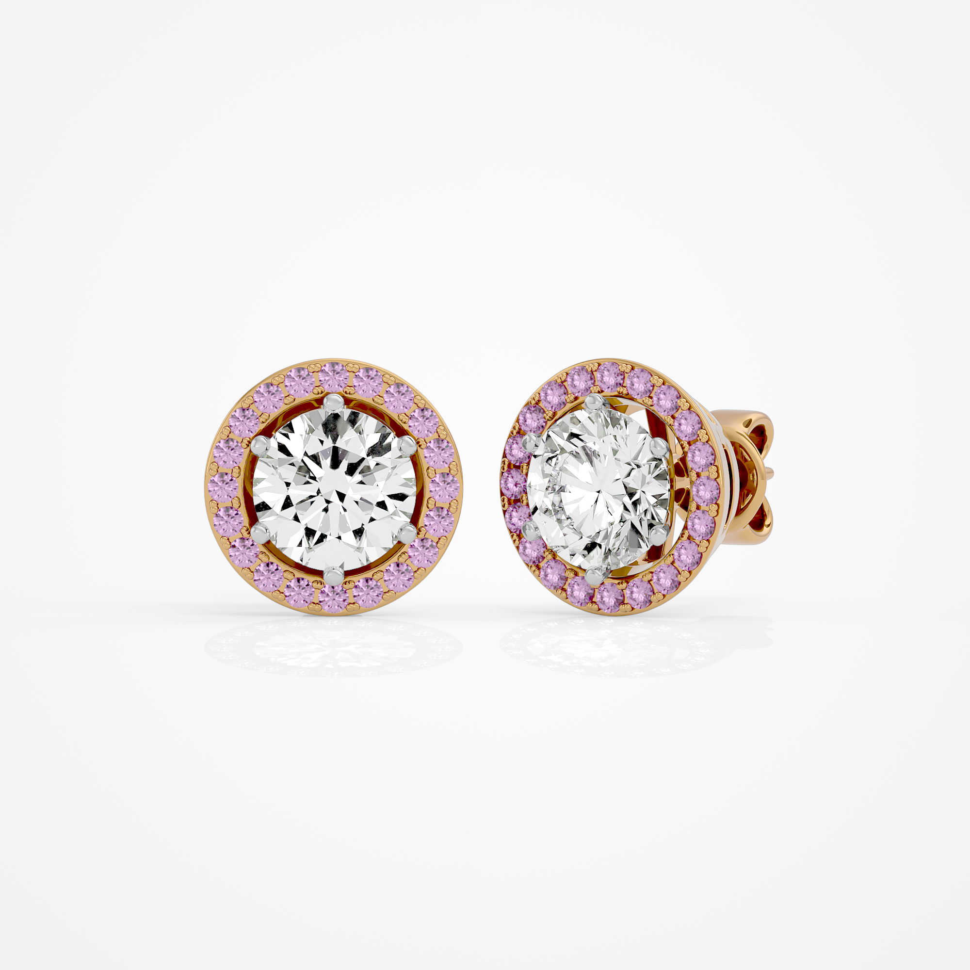 Amora Round Studs - 2.4 Round