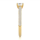 Ribbon Pave Ring - 0.5 cts round