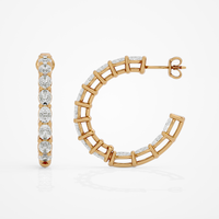 Oval eternity hoops