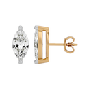 1 ct Marquise studs - Basket setting