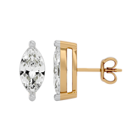 1 ct Marquise studs - Basket setting