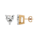 0.5 ct Heart studs - Basket setting