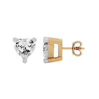0.5 ct Heart studs - Basket setting