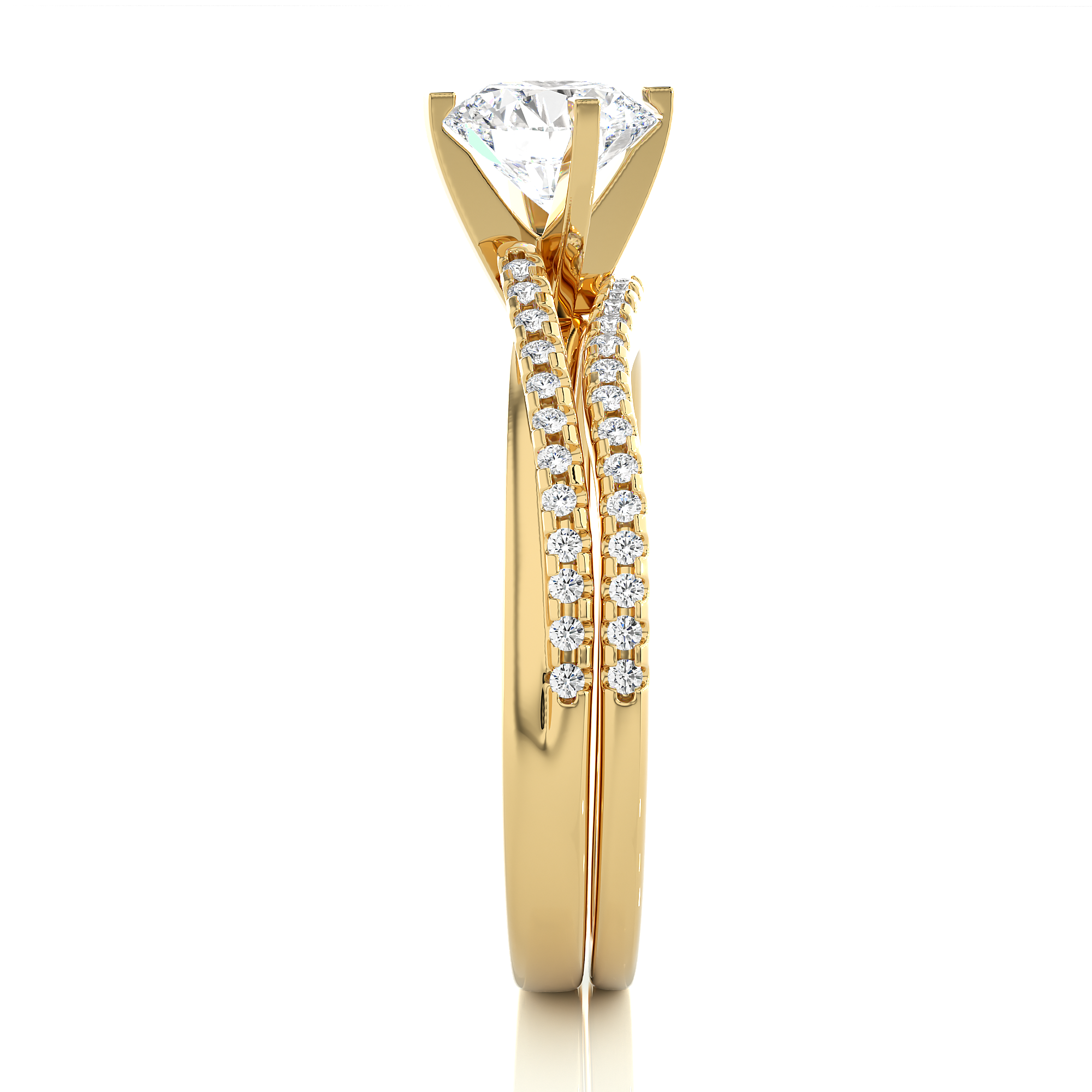 Linear Solitaire Ring - 0.5 ct round