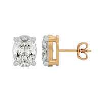2 ct Oval studs - Basket setting