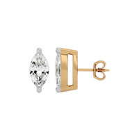 0.5 ct Marquise studs - Basket Setting