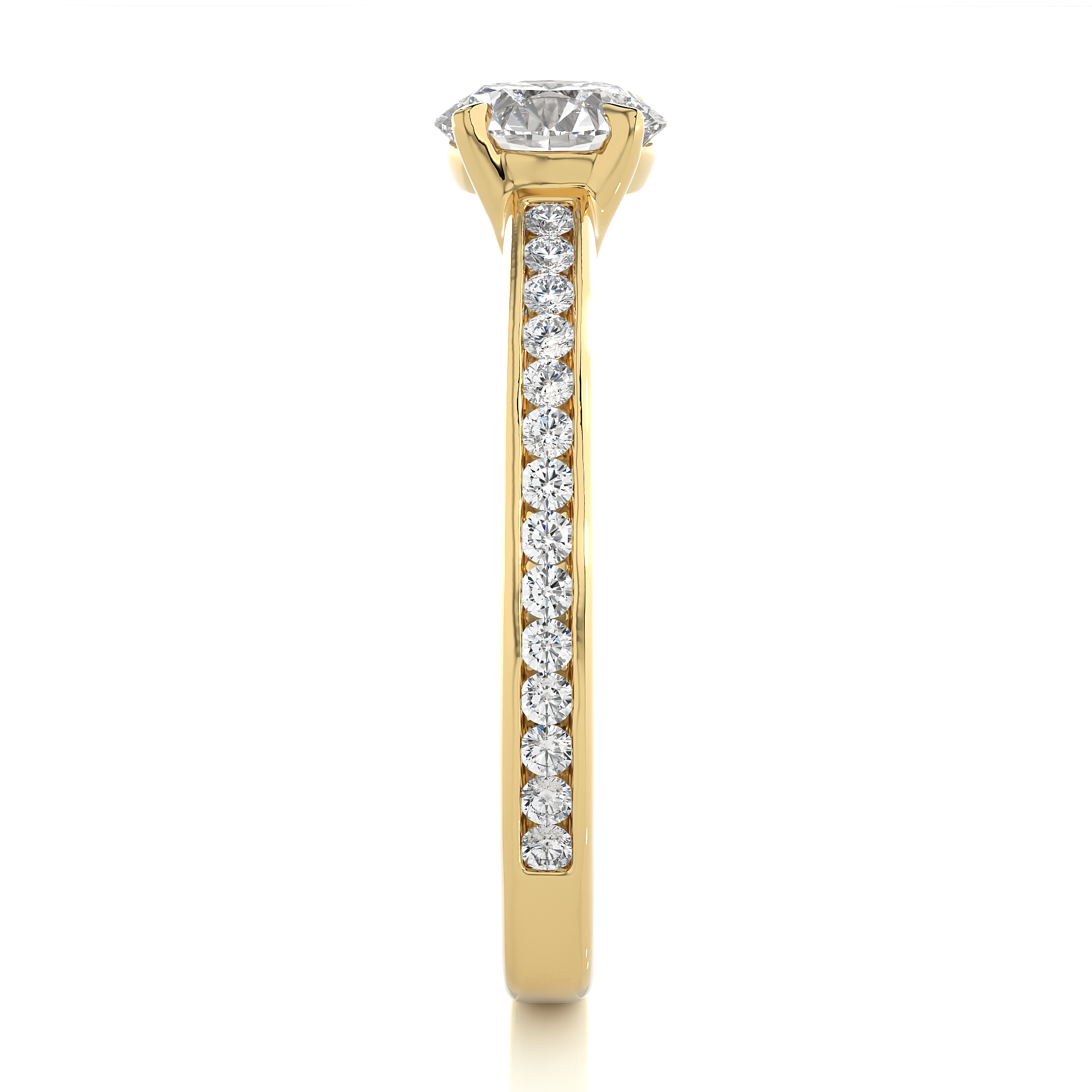 Aura Cascade Ring - 1 ct round