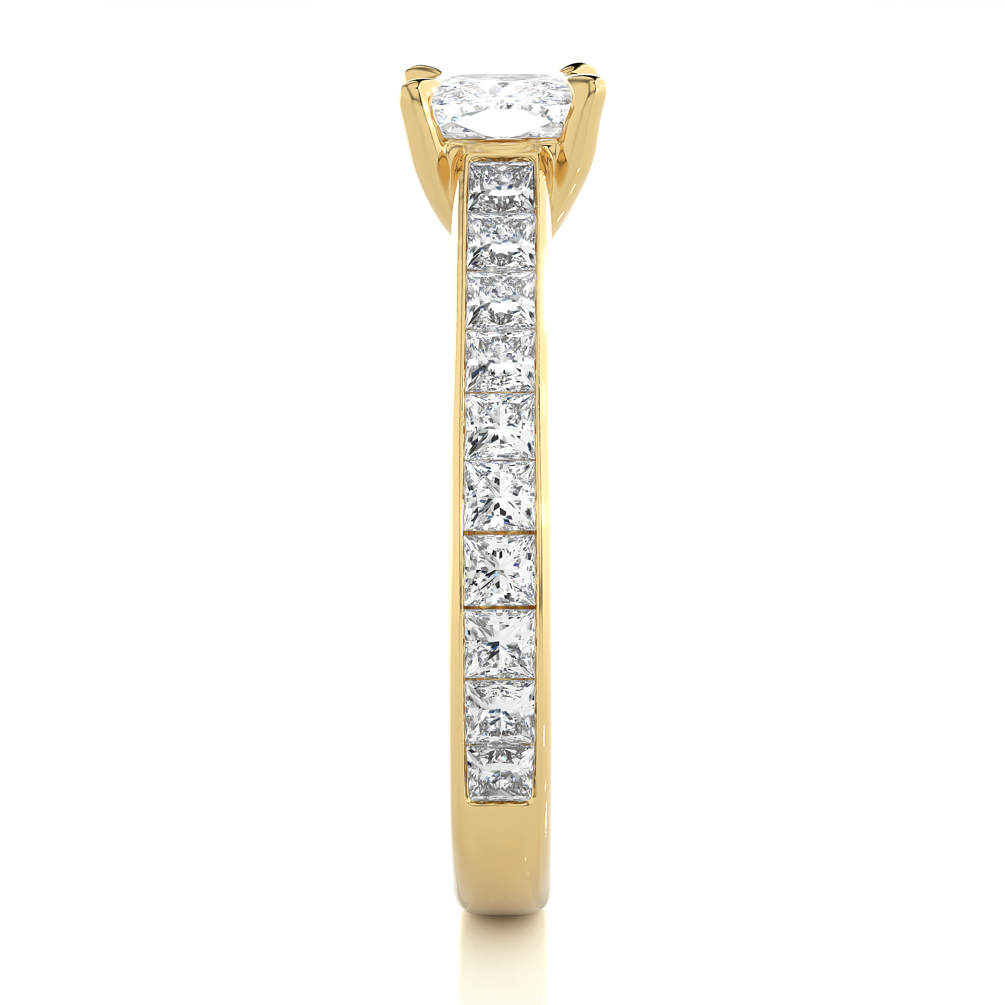 Cushion Cascade Ring - 1.1 ct cushion