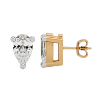 0.5 ct Pear studs - Basket setting
