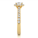 Halo Cascade Ring - 0.6 ct round