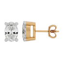 1 ct Oval studs - Basket setting