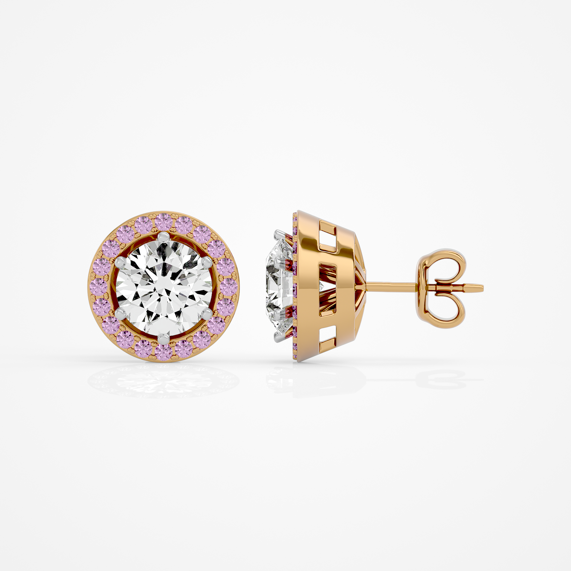 Amora Round Studs - 2.4 Round