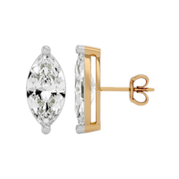 4 ct Marquise studs - Basket studs