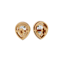 4 ct Pear halo studs - Basket setting