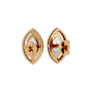 4 ct Marquise halo studs - Basket setting