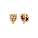 4 ct Pear studs - Basket setting
