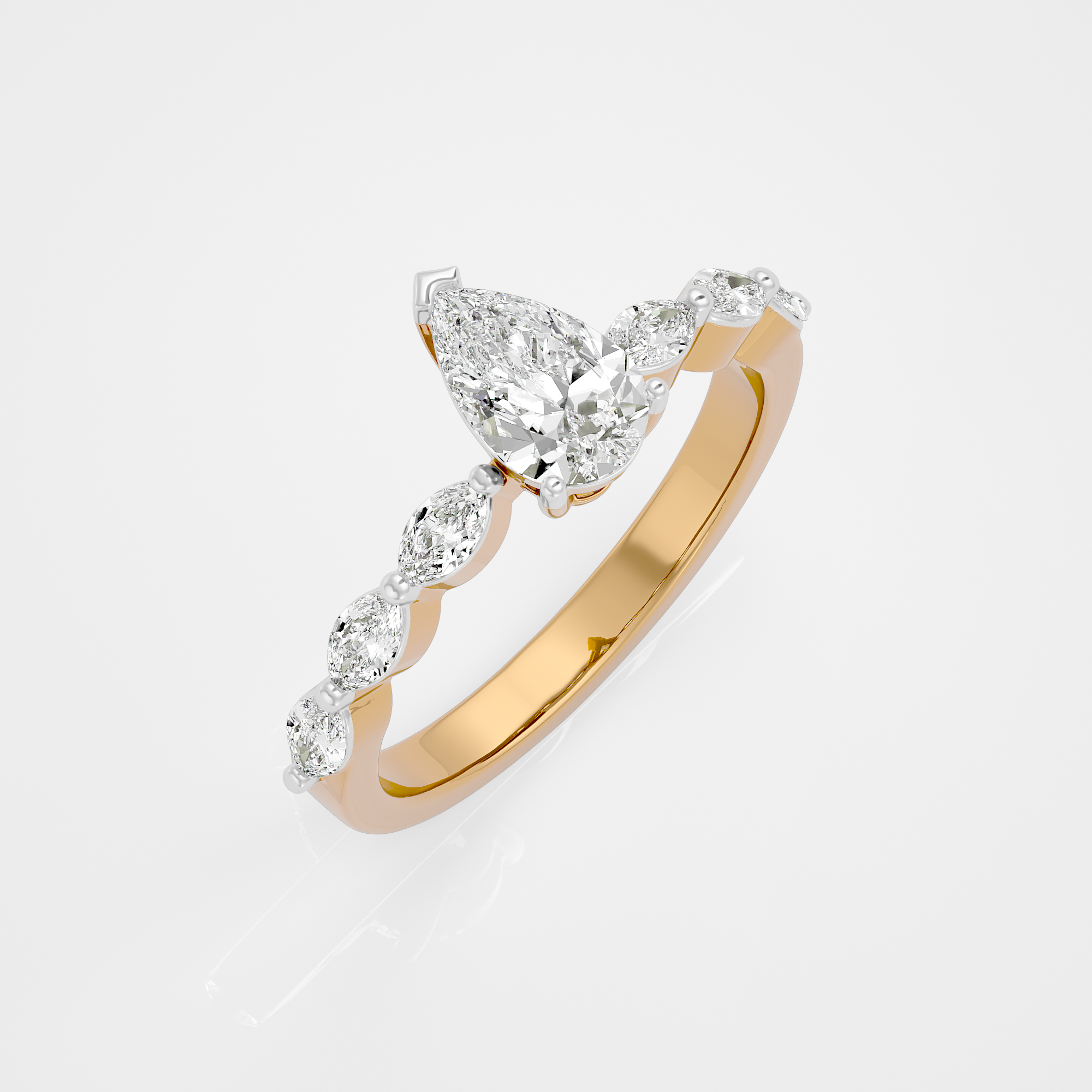 Celeste Pear Ring - 1 ct Pear