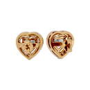 1 ct Heart halo studs - Basket setting