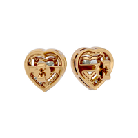 1 ct Heart halo studs - Basket setting