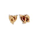 0.5 ct Heart studs - Basket setting