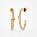 Pear Charm Hoops