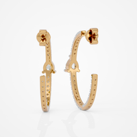 Pear Charm Hoops