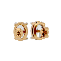 2 ct Oval studs - Basket setting