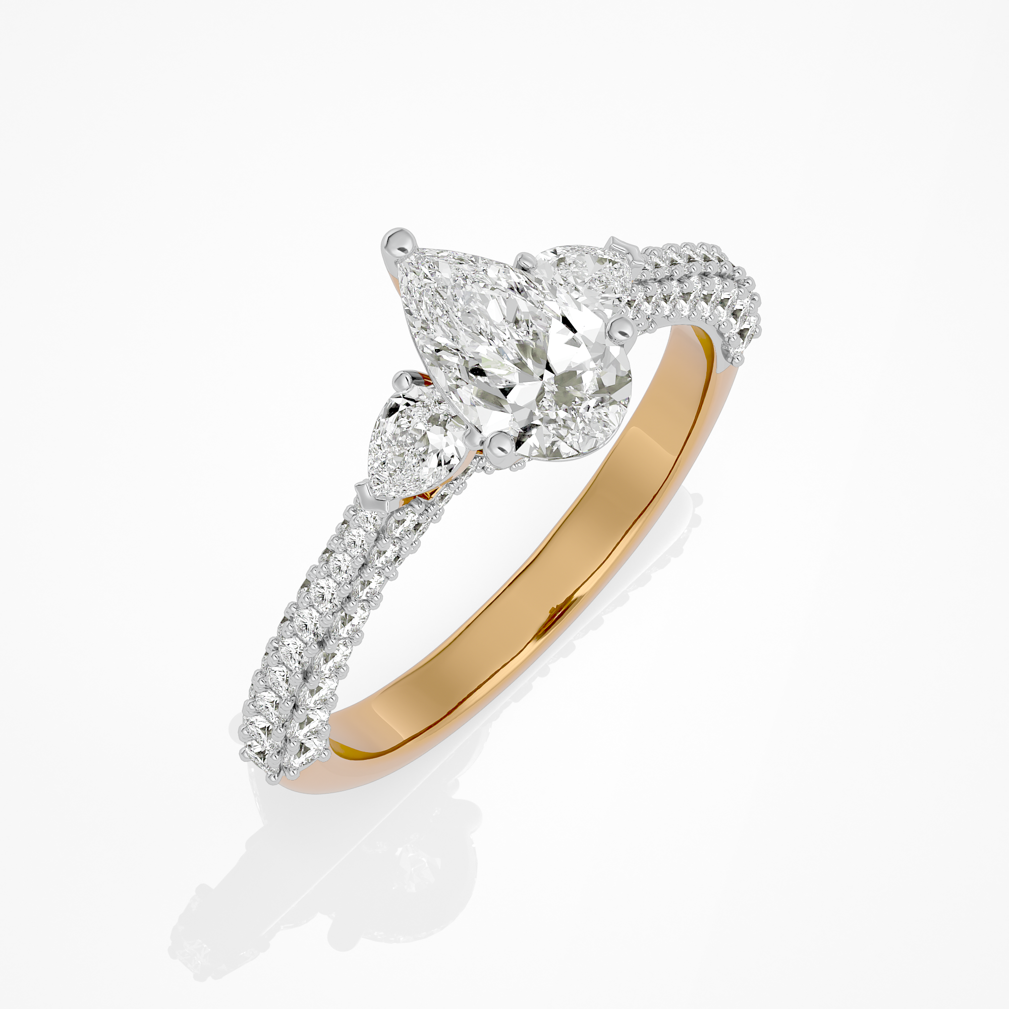 Serene Dewdrop Ring - 1.9 ct Pear