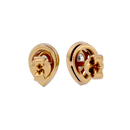 0.5 ct Pear halo studs - Basket Setting