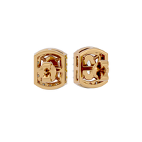 0.6 ct Oval studs with square halo - Basket setting