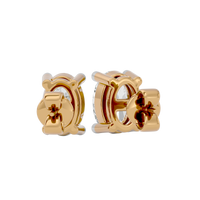 1 ct Oval studs - Basket setting