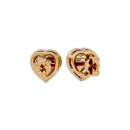 0.5 ct Heart halo studs - Basket Setting