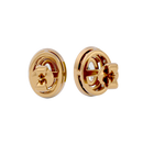 0.5 ct Oval halo studs - Basket setting