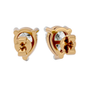 2 ct Pear Studs - Basket setting
