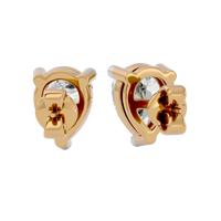 2 ct Pear Studs - Basket setting