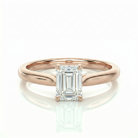 Classic solitaire ring - Emerald 1ct