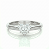 Classic solitaire ring - Heart 1ct