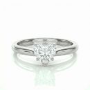 Classic solitaire ring - Heart 1ct