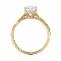 Classic solitaire ring - Heart 1ct