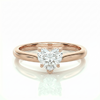 Classic solitaire ring - Heart 1ct
